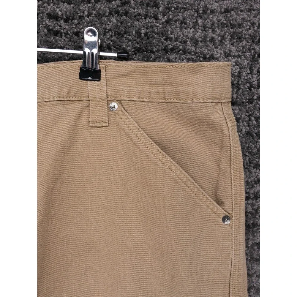 Levis Carpenter Pants Mens 38x30 Tag 38x32 Khaki Signature Levi Strauss Workwear